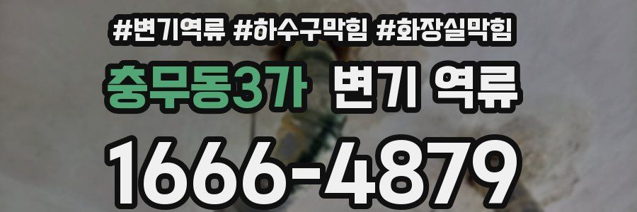 충무동3가 변기 역류