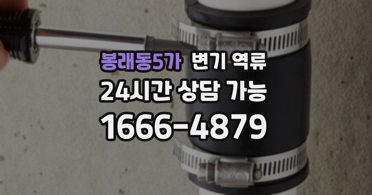 봉래동5가 변기 역류
