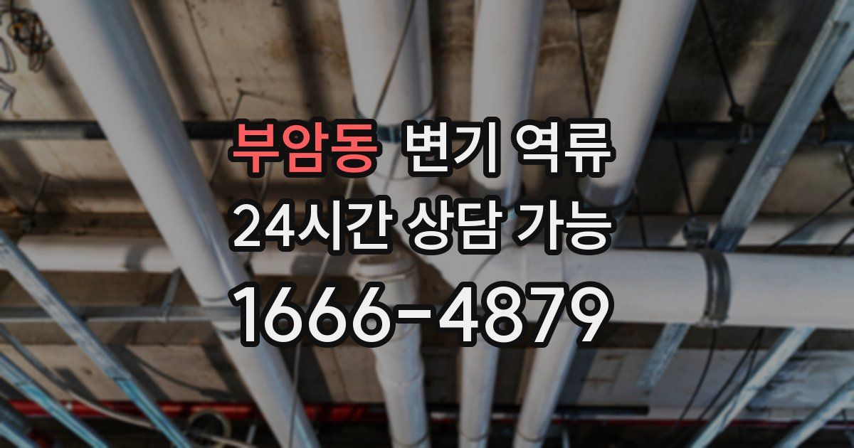 부암동 변기 역류