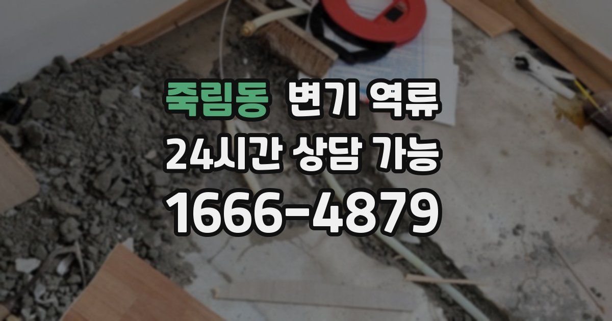 죽림동 변기 역류