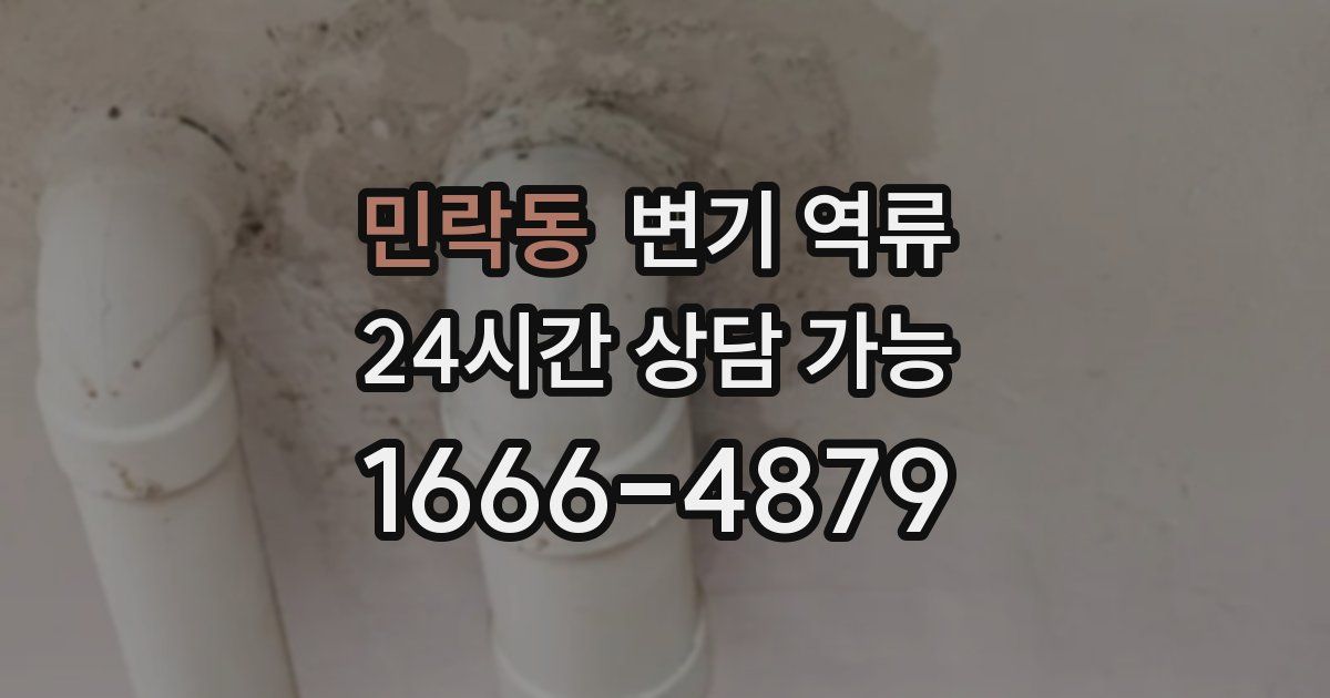 민락동 변기 역류