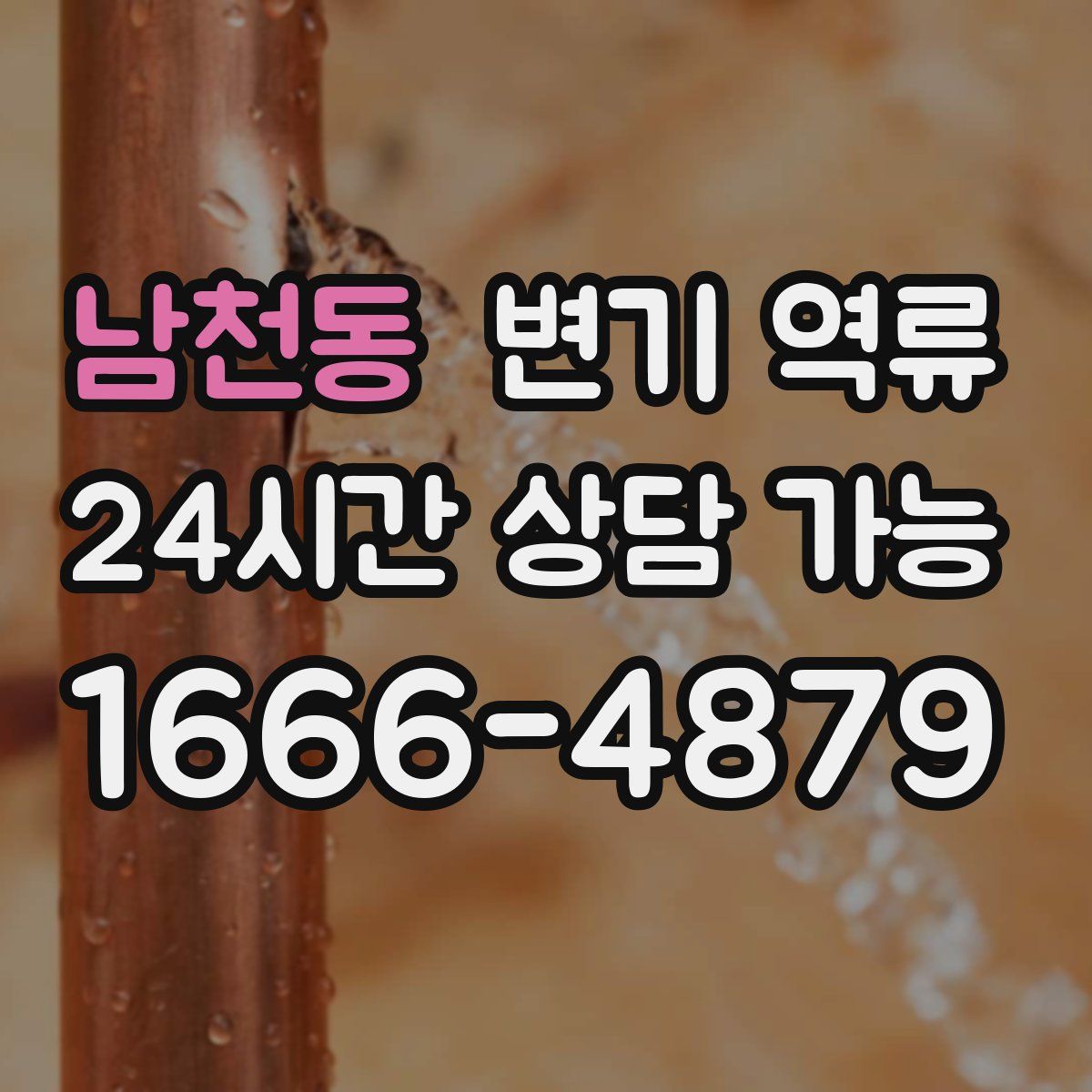 남천동 변기 역류