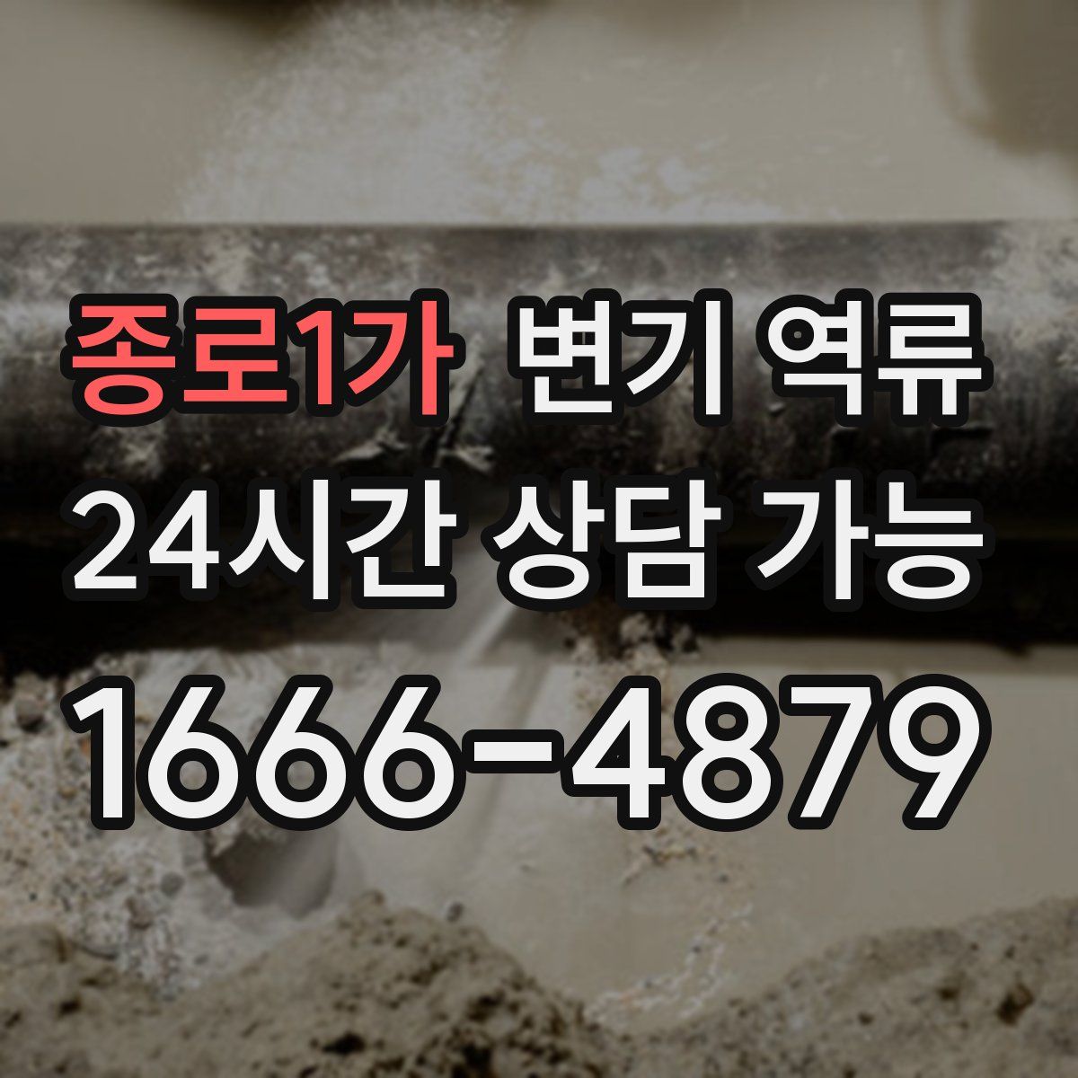 종로1가 변기 역류