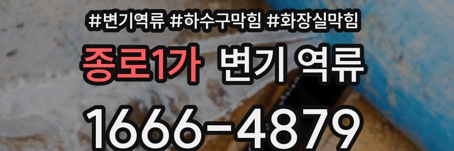 종로1가 변기 역류
