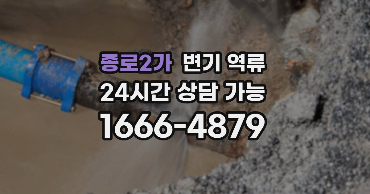 종로2가 변기 역류