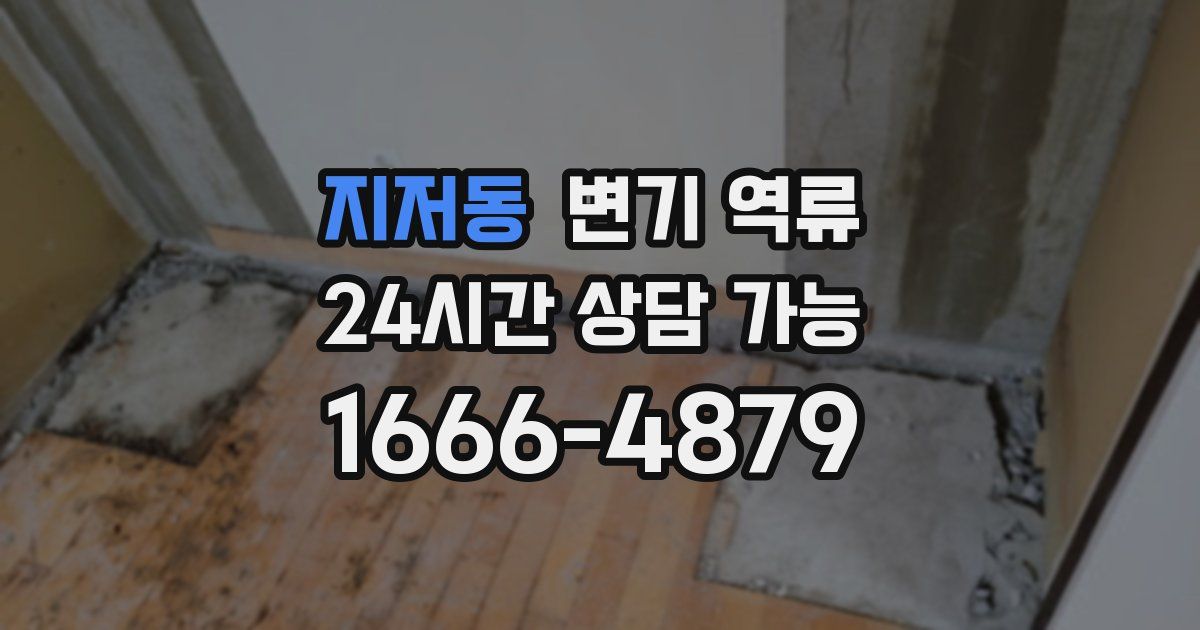 지저동 변기 역류