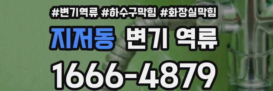 지저동 변기 역류