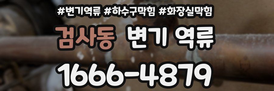 검사동 변기 역류