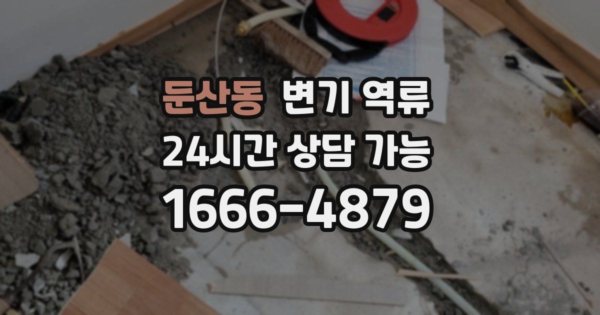 둔산동 변기 역류