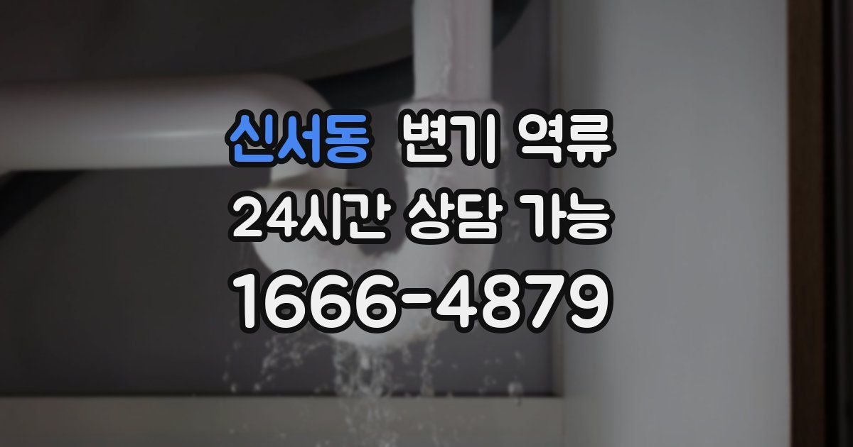 신서동 변기 역류