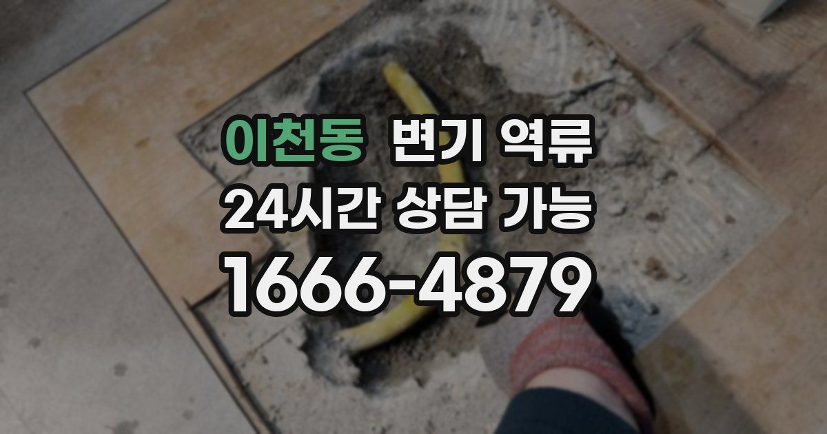 이천동 변기 역류