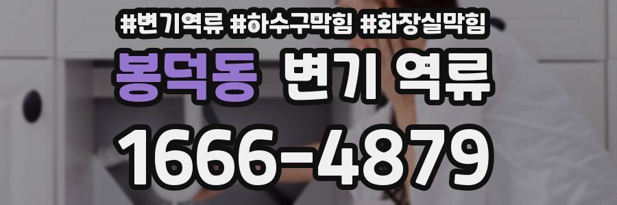 봉덕동 변기 역류