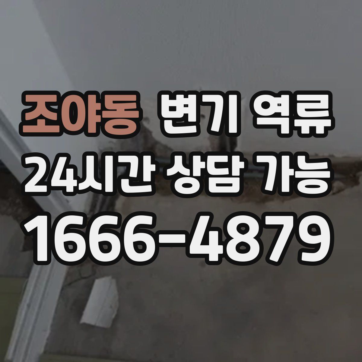 조야동 변기 역류