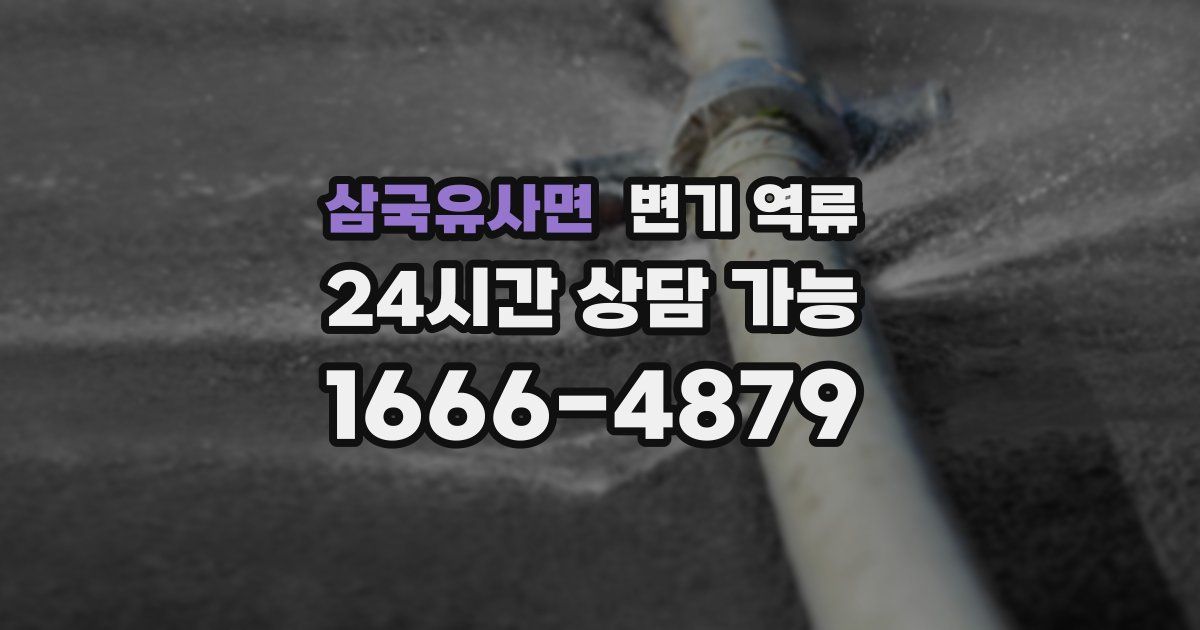 삼국유사면 변기 역류