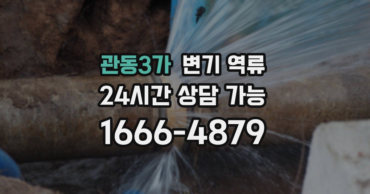 관동3가 변기 역류