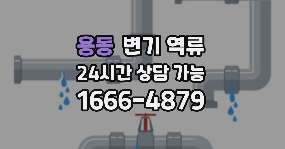 용동 변기 역류