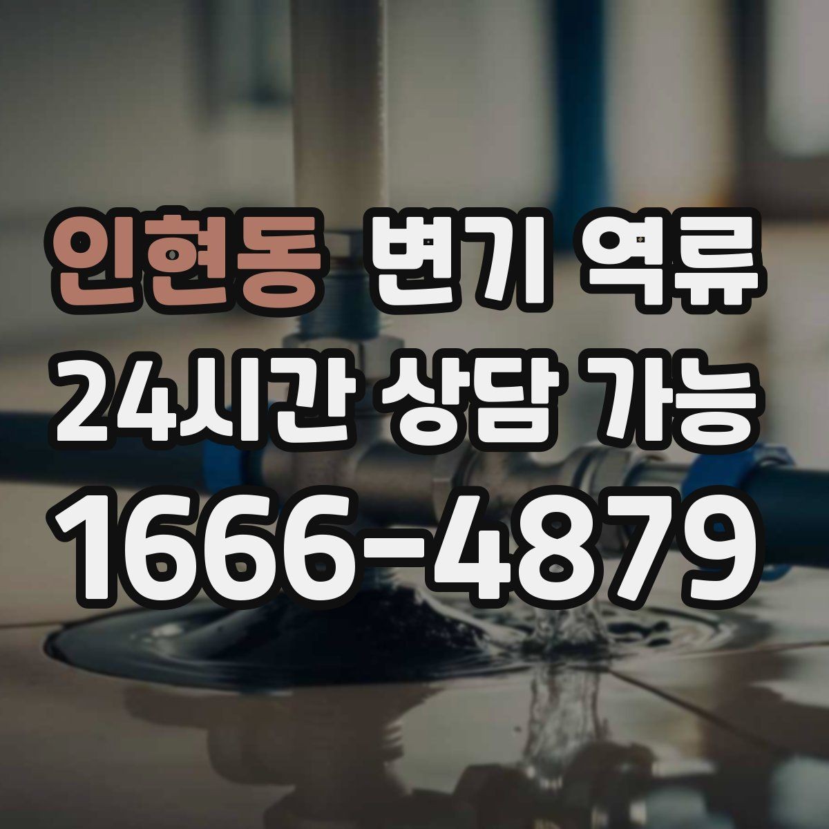 인현동 변기 역류 물이 천천히 내려가다 다시 차오르는 경우