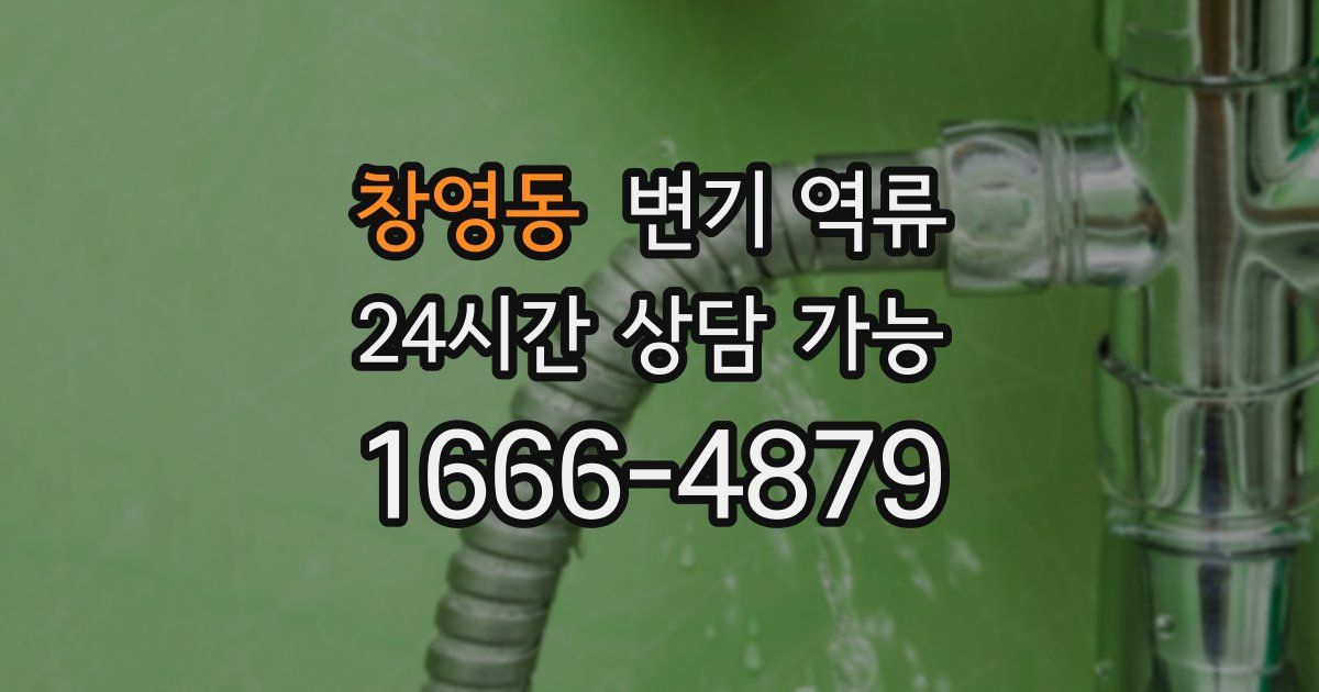 창영동 변기 역류