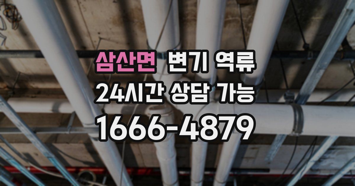 삼산면 변기 역류