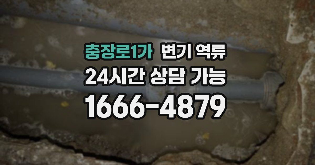 충장로1가 변기 역류