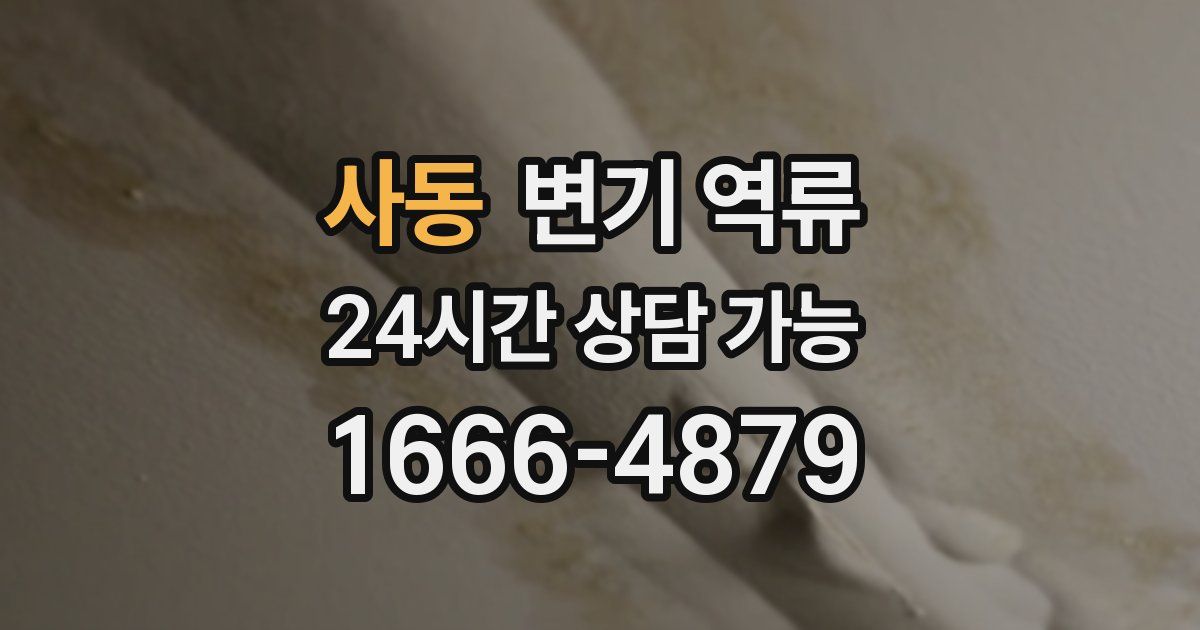 사동 변기 역류