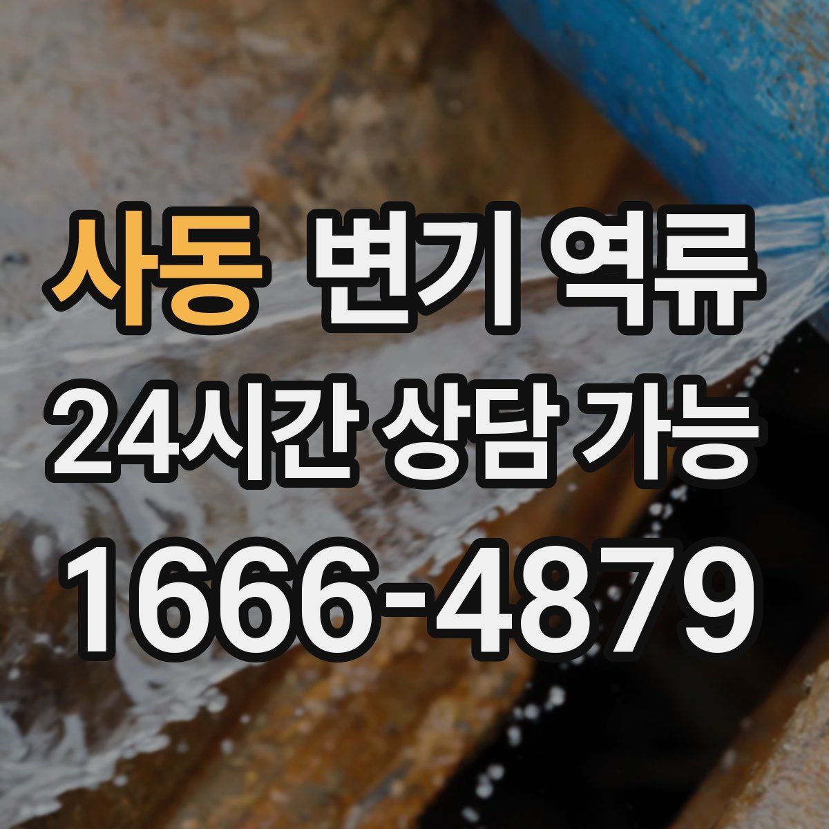 사동 변기 역류