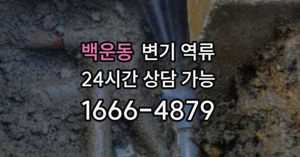 백운동 변기 역류