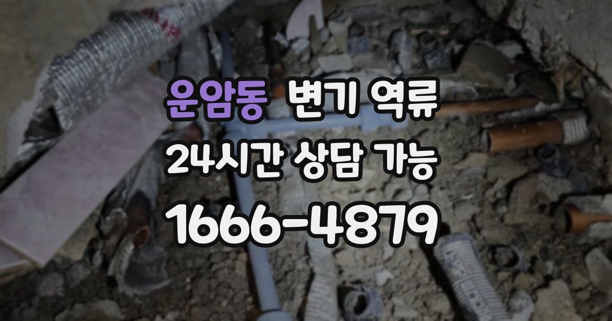 운암동 변기 역류