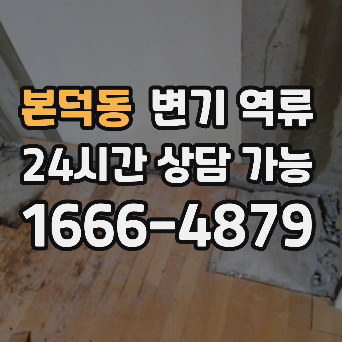본덕동 변기 역류 아파트에서 공용 수직관 문제일 때 신호