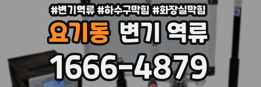 요기동 변기 역류