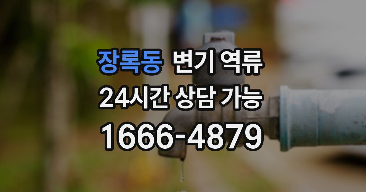 장록동 변기 역류