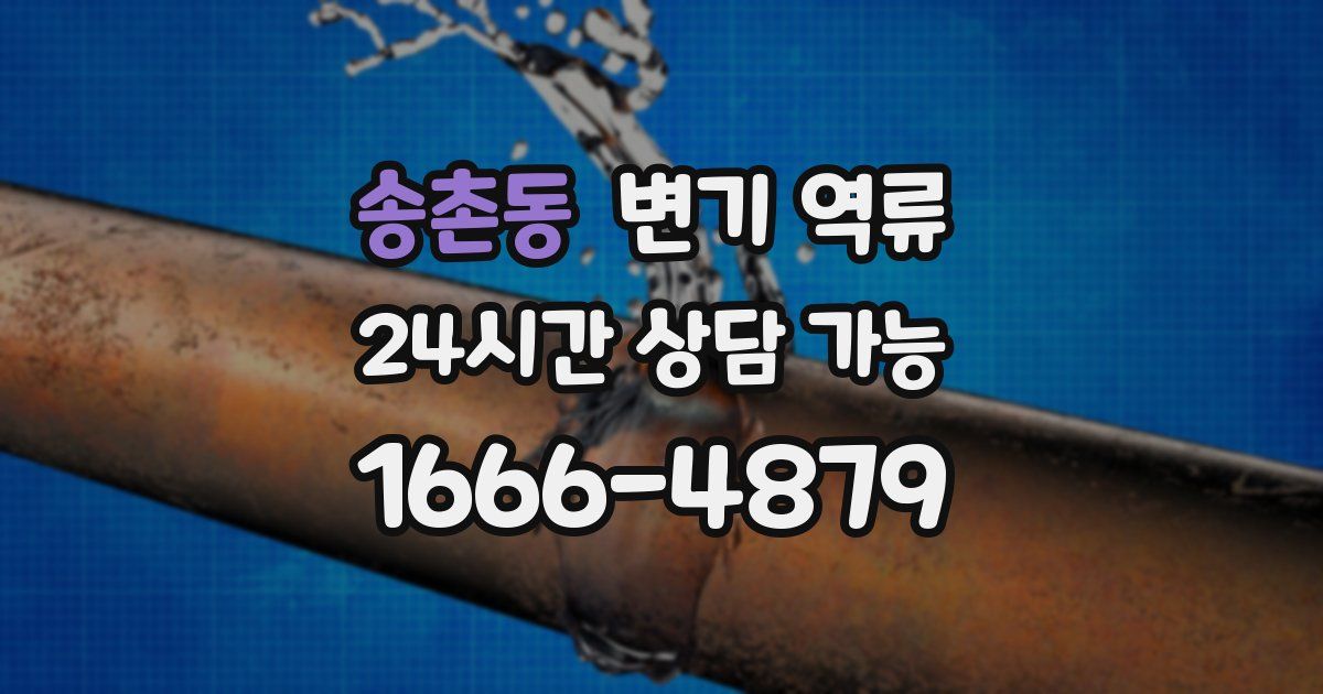 송촌동 변기 역류