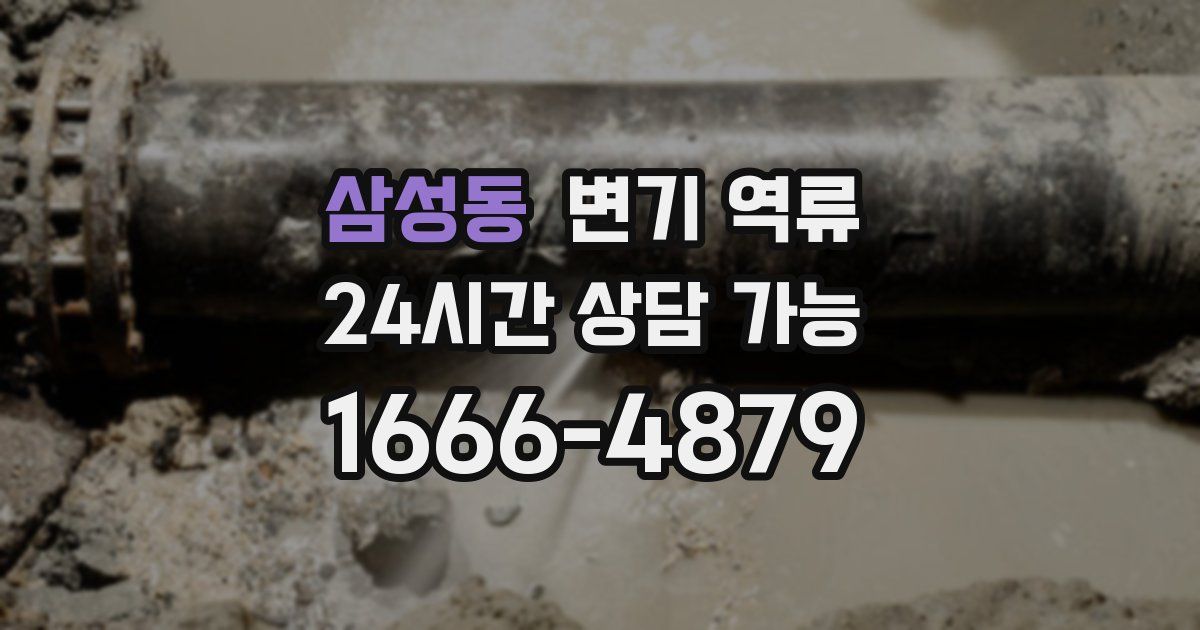 삼성동 변기 역류