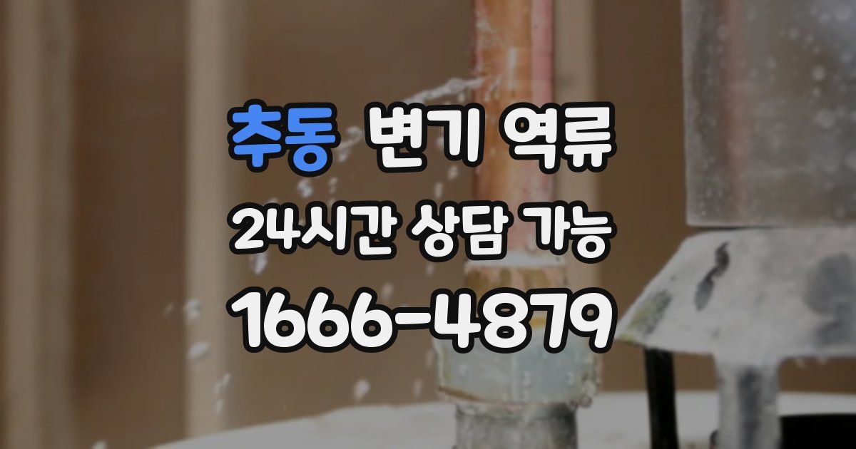 추동 변기 역류