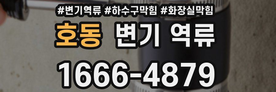 호동 변기 역류
