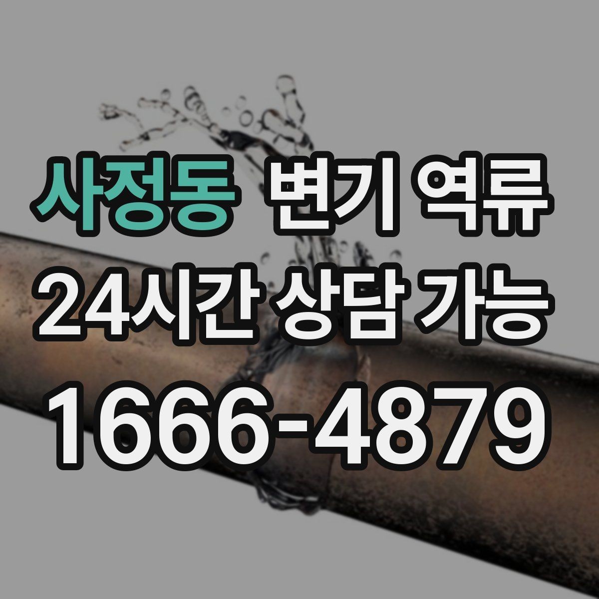 사정동 변기 역류 물이 천천히 내려가다 다시 차오르는 경우
