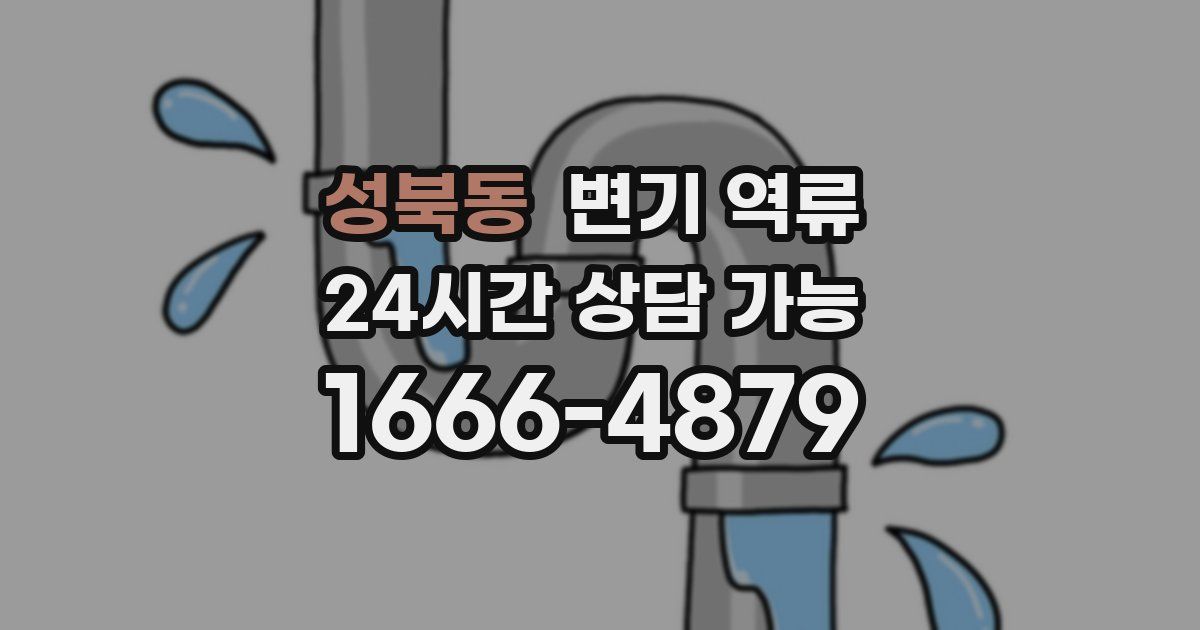 성북동 변기 역류