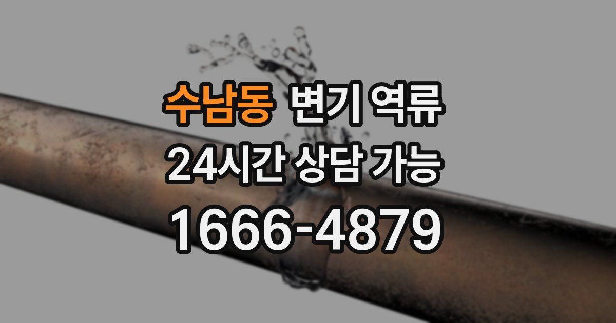 수남동 변기 역류