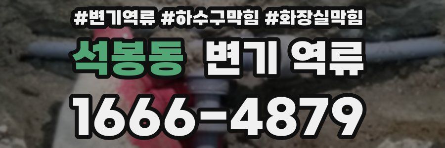 석봉동 변기 역류