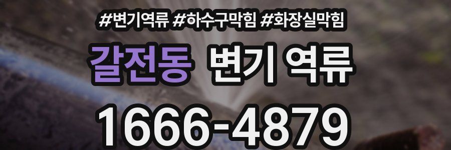 갈전동 변기 역류