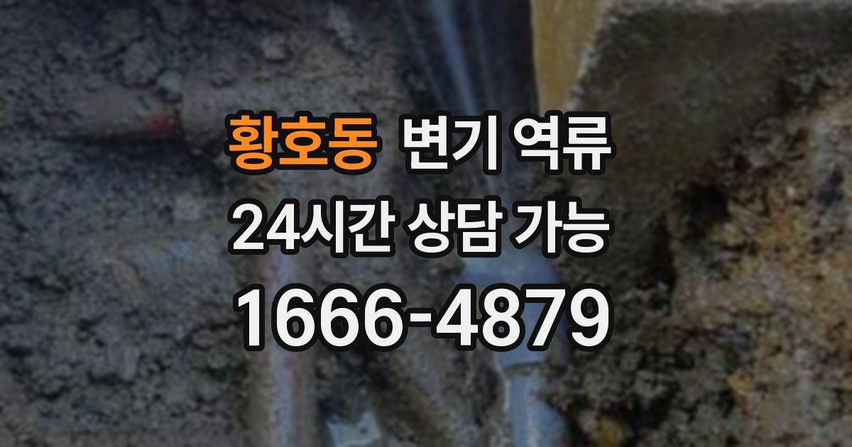 황호동 변기 역류