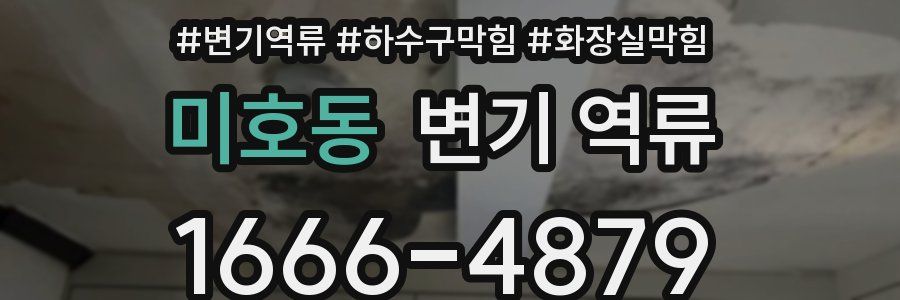 미호동 변기 역류