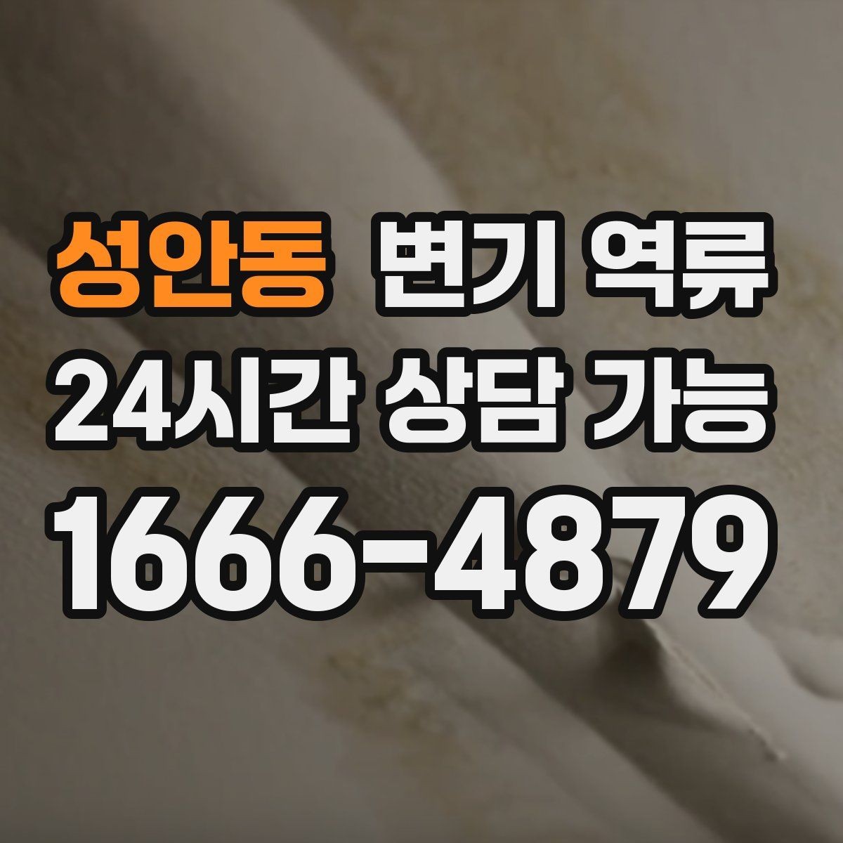 성안동 변기 역류 물이 천천히 내려가다 다시 차오르는 경우