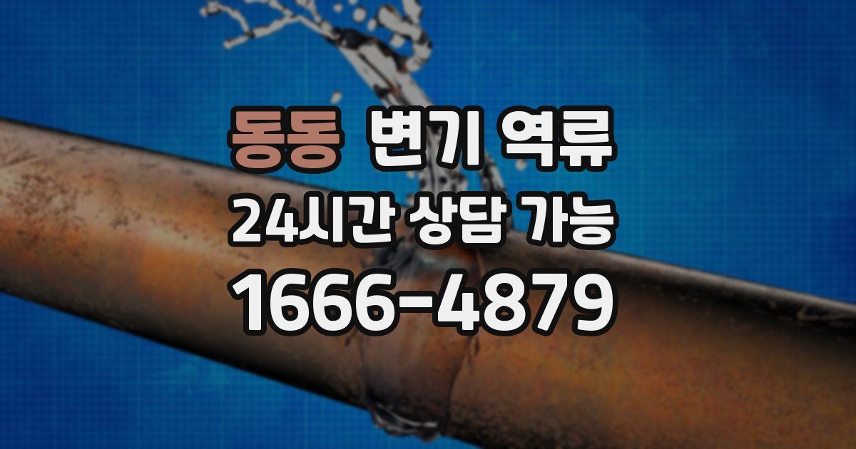 동동 변기 역류