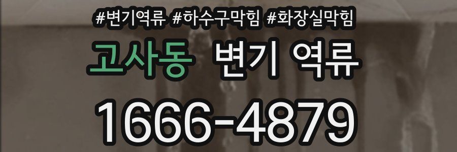 고사동 변기 역류