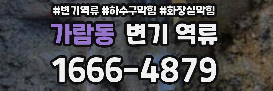 가람동 변기 역류