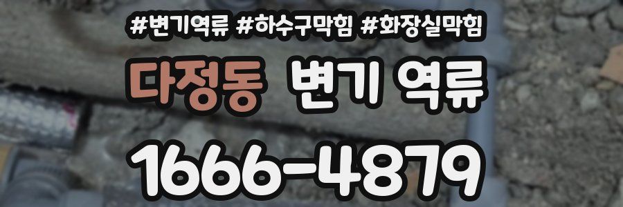 다정동 변기 역류