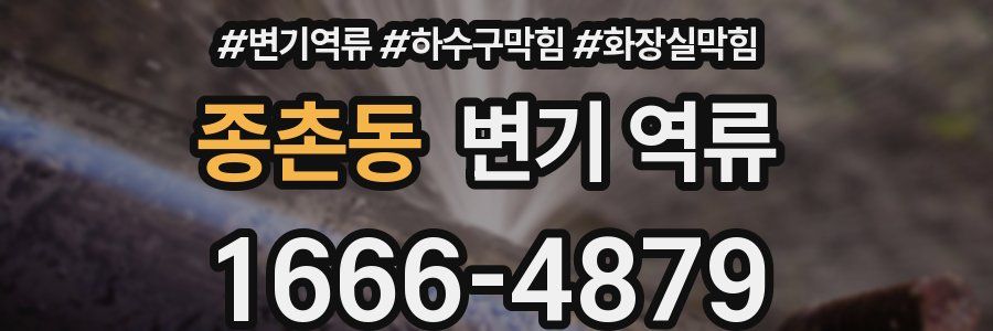 종촌동 변기 역류