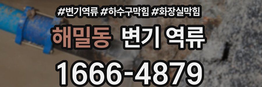 해밀동 변기 역류