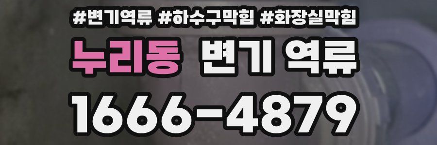 누리동 변기 역류